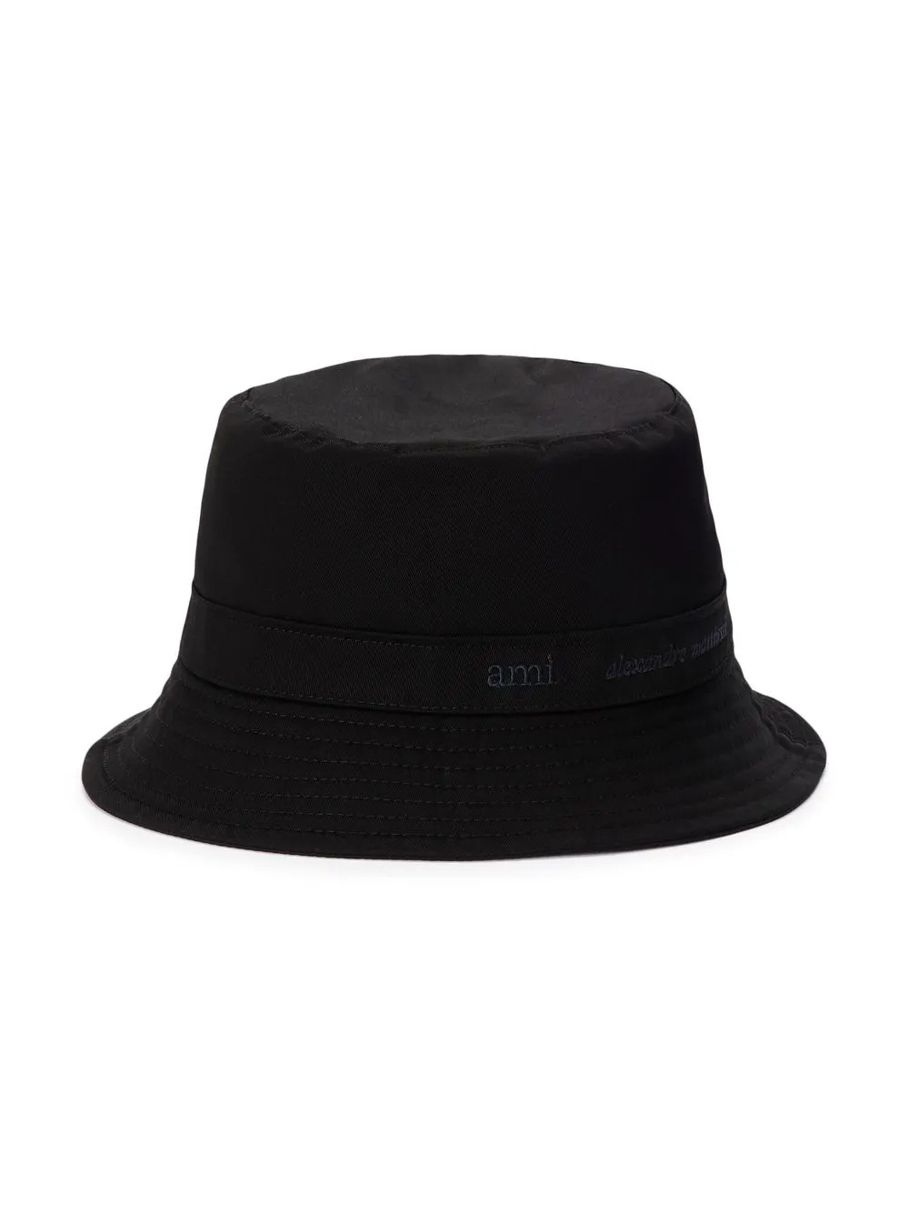 Shop Ami Alexandre Mattiussi Ami De Coeur Logo-plaque Bucket Hat In Black