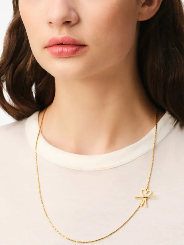 AMI Paris AMI DE COEUR チェーンネックレス | ゴールドトーン