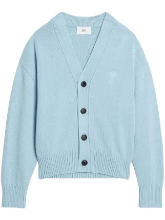 AMI Paris Ami De Coeur カーディガン | ブルー | FARFETCH JP