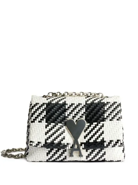 AMI Paris Ami de Coeur houndstooth crossbody bag