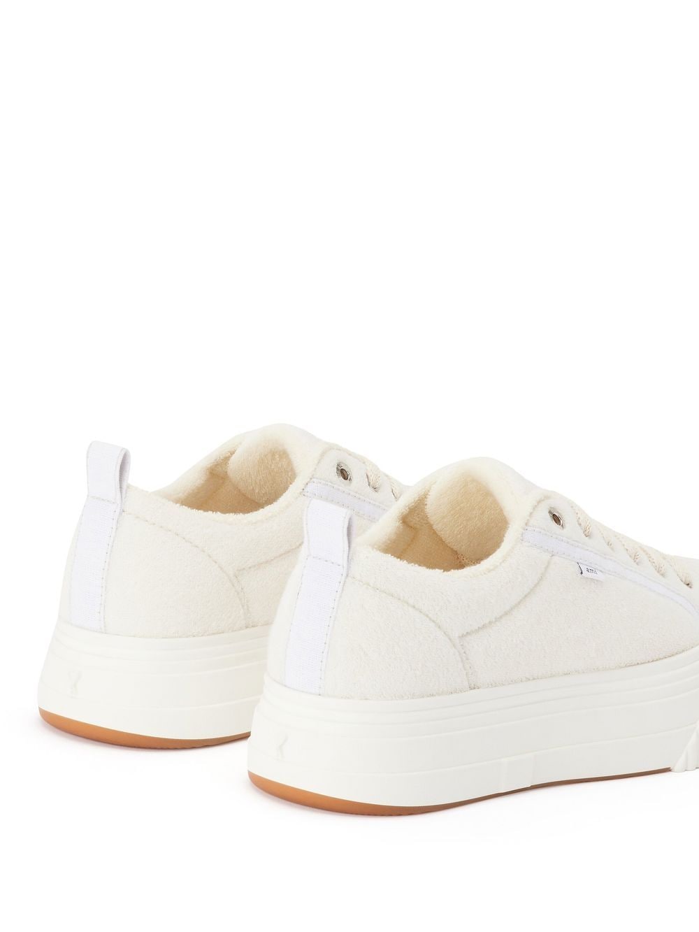 Shop Ami Alexandre Mattiussi Oversized Sole Low-top Sneakers In White