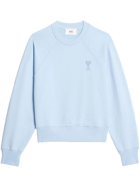 AMI Paris tonal-logo organic cotton sweatshirt 