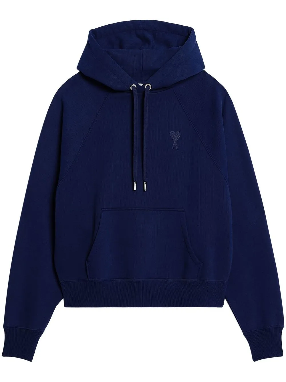 Shop Ami Alexandre Mattiussi Ami De Coeur Long-sleeve Hoodie In Blue