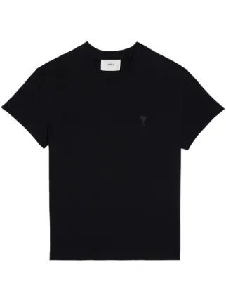 【関税込み】AMI Paris ネイビー Ami de Coeur コットン Tシャツ AMI Paris: ネイビー Ami de Coeur コットン Tシャツ | SSENSE 日本