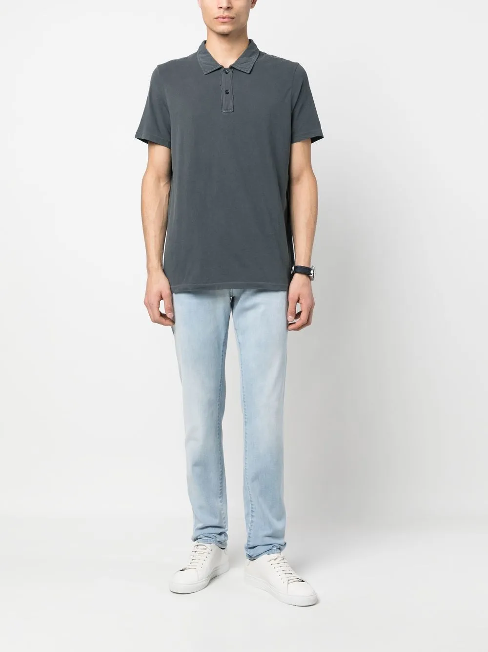 PT Torino Jeans met toelopende pijpen - Blauw