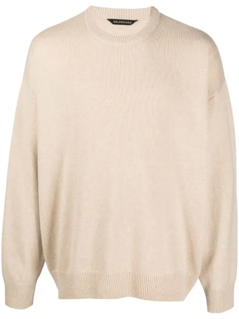 Balenciaga logo-embroidered cashmere jumper