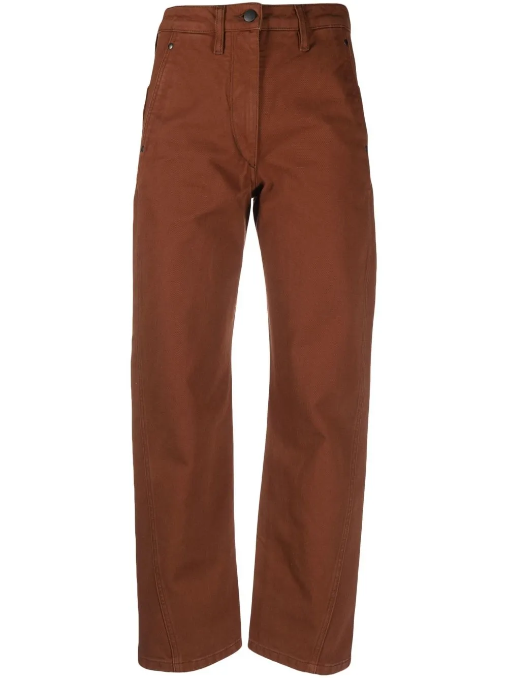 

Lemaire cropped straight-leg trousers - Brown