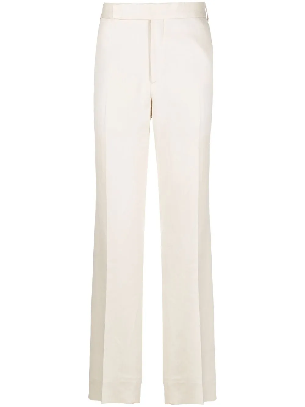 LARDINI STRAIGHT-LEG TAILORED LINEN TROUSERS