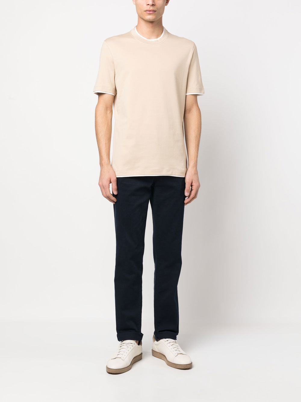 Brunello Cucinelli T-shirt met korte mouwen - Beige