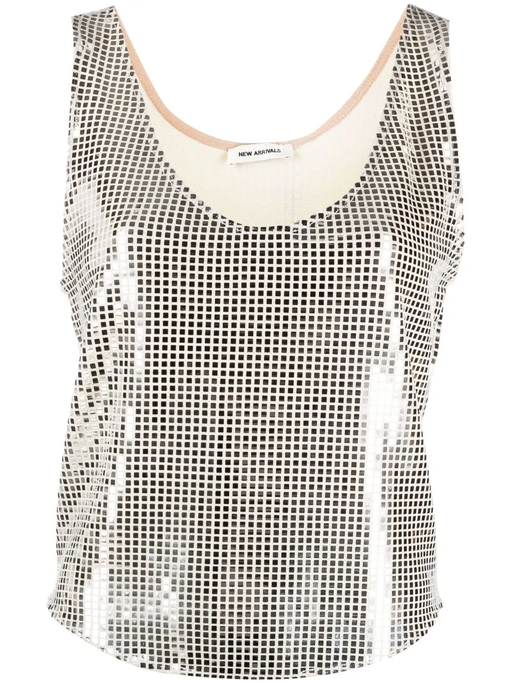 

NEW ARRIVALS Tamara sequin-embellished top - Silver