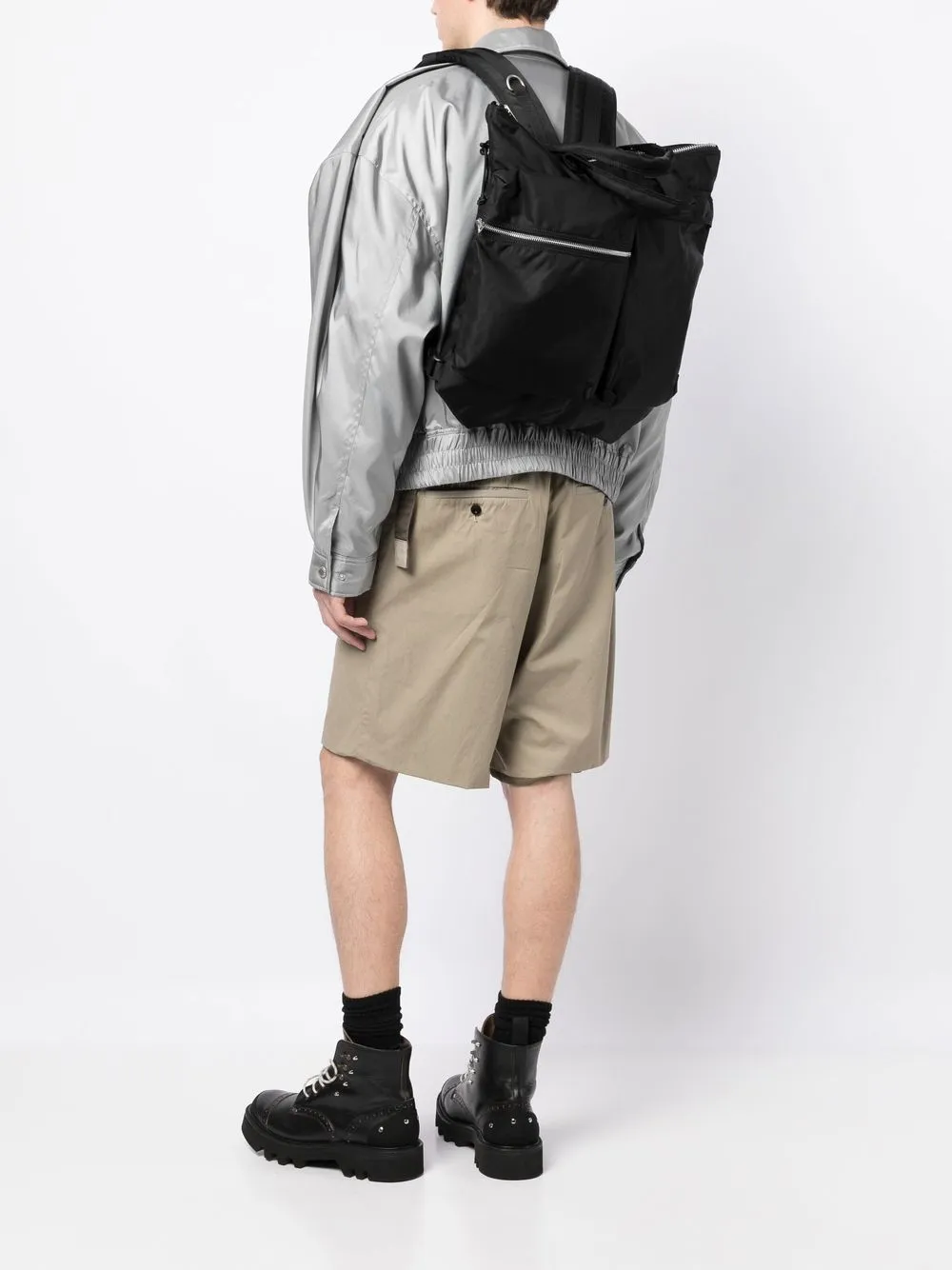 

sacai large cargo-pocket backpack - Black