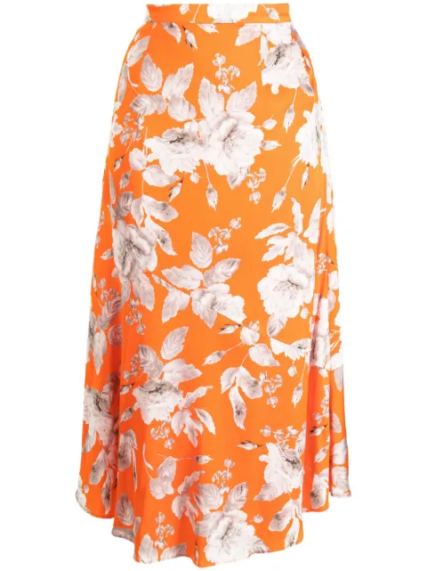 Erdem floral-print satin skirt
