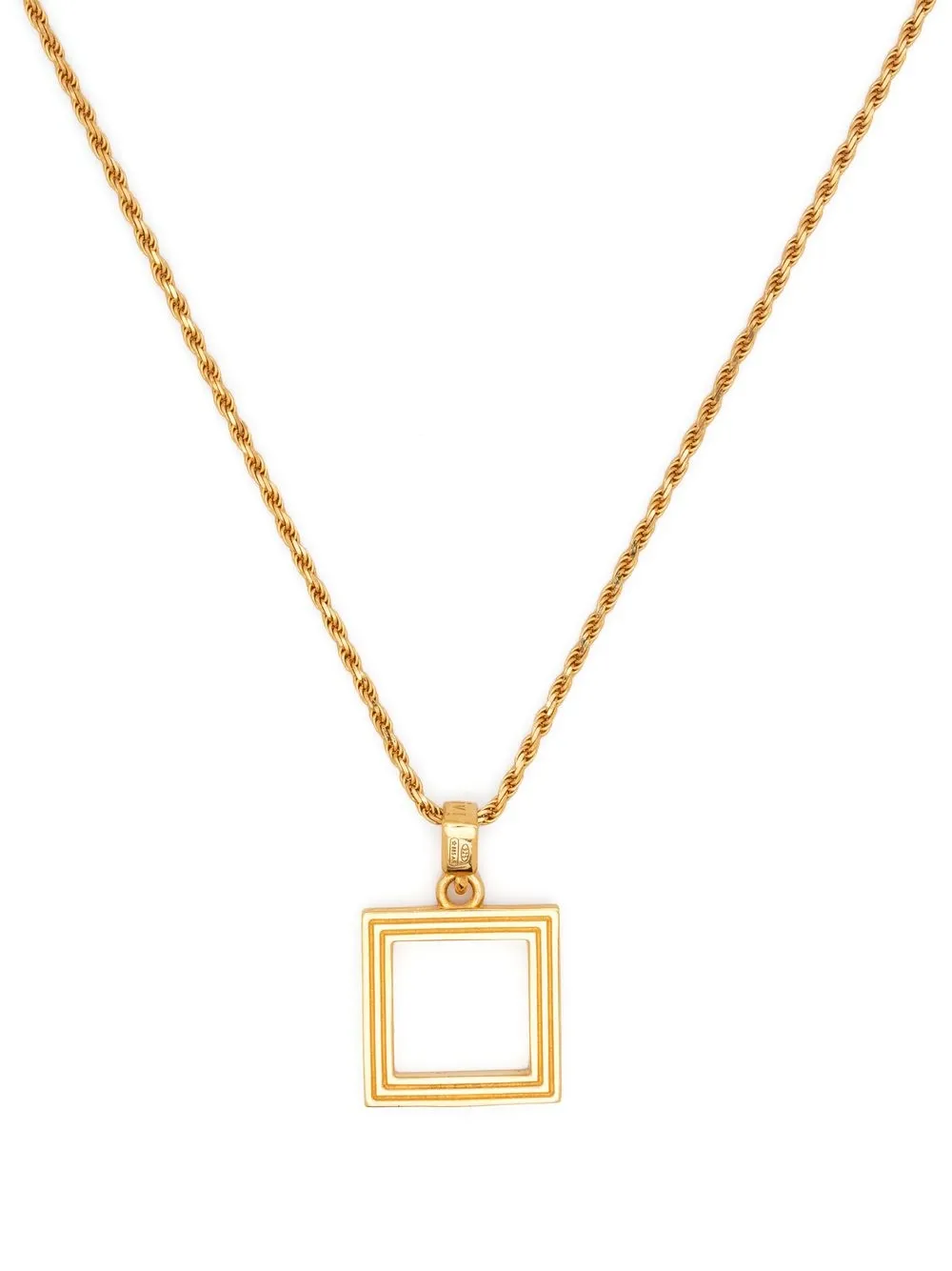 Ivi Square Pendant Necklace In Gold