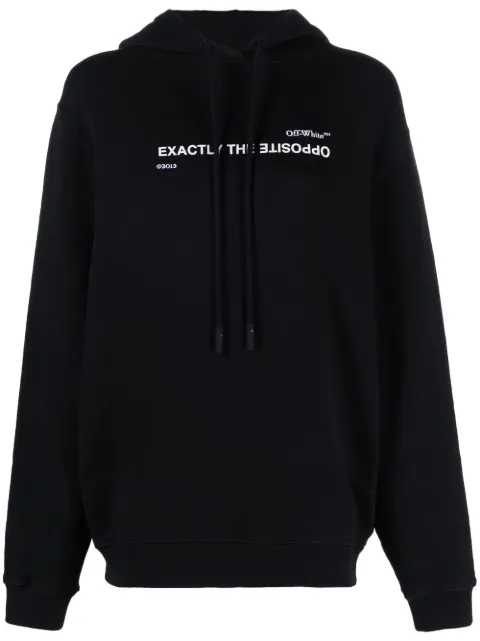 Off-White slogan-print drawstring hoodie