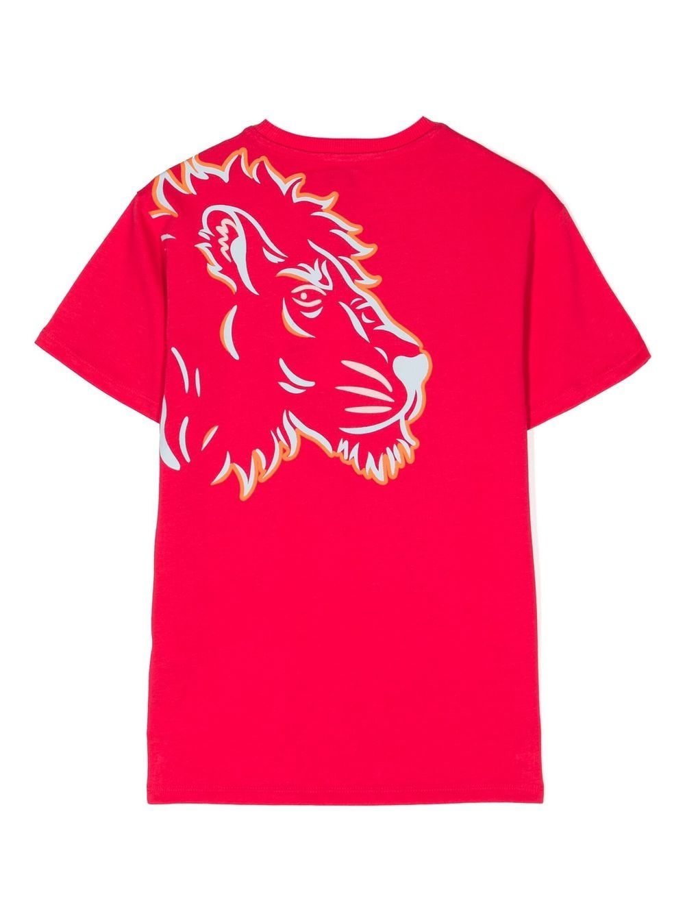 Shop Kenzo Lion Head-motif Cotton T-shirt In Pink