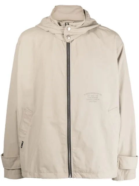 izzue embroidered-logo detail hooded jacket
