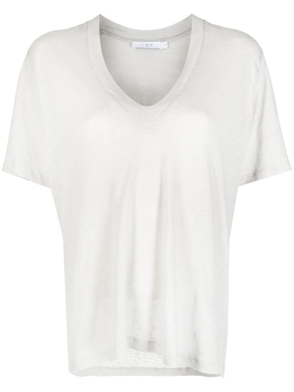 Iro V-neck Short-sleeved T-shirt In Grey