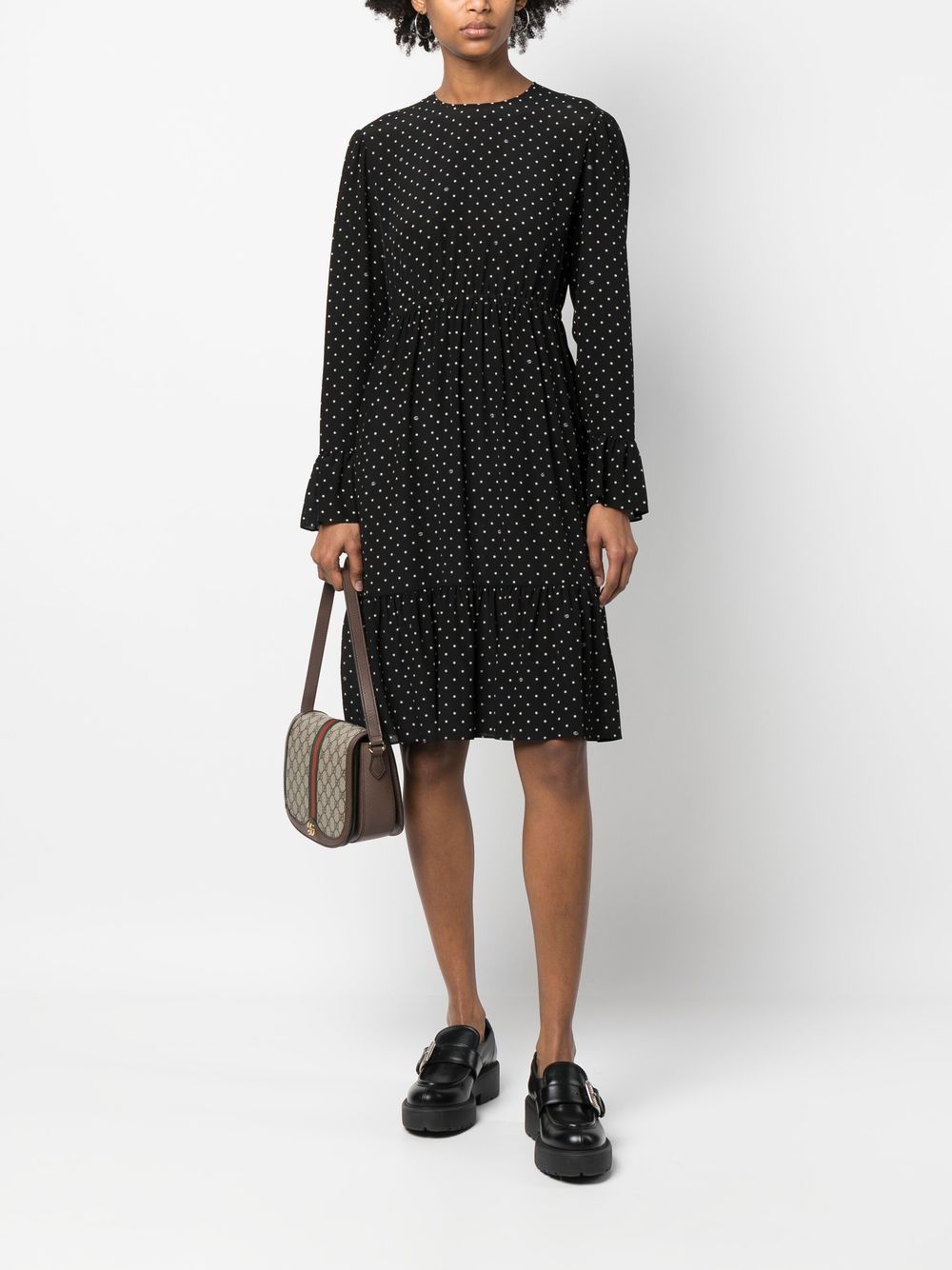 Gucci polka-dot silk dress - Black