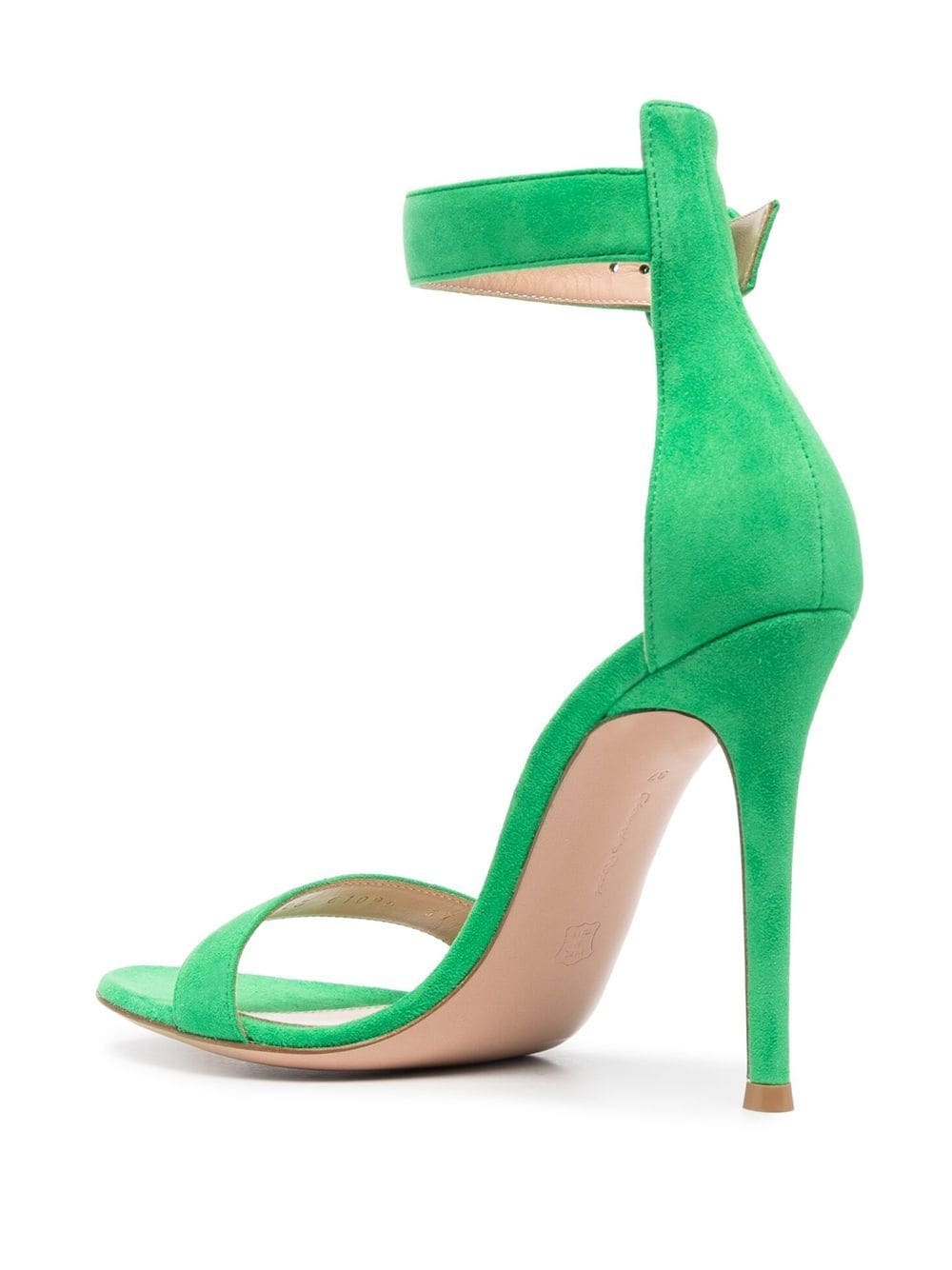 Shop Gianvito Rossi Portofino 105mm Suede Sandals In Green