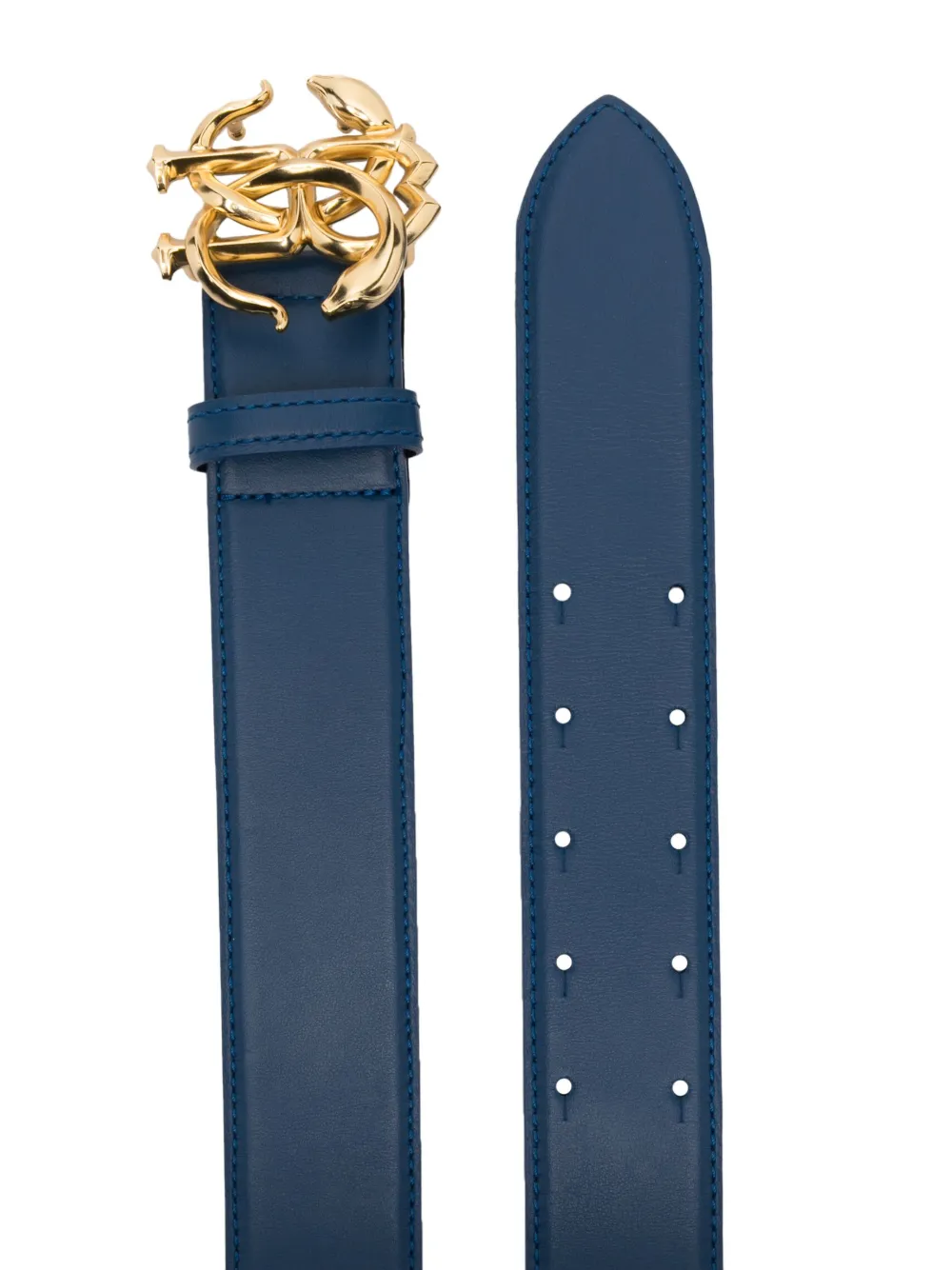 Roberto Cavalli Riem met logogesp - Blauw