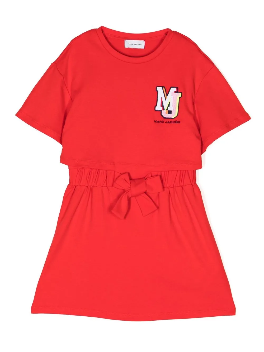 

Marc Jacobs Kids logo-patch dress - Red