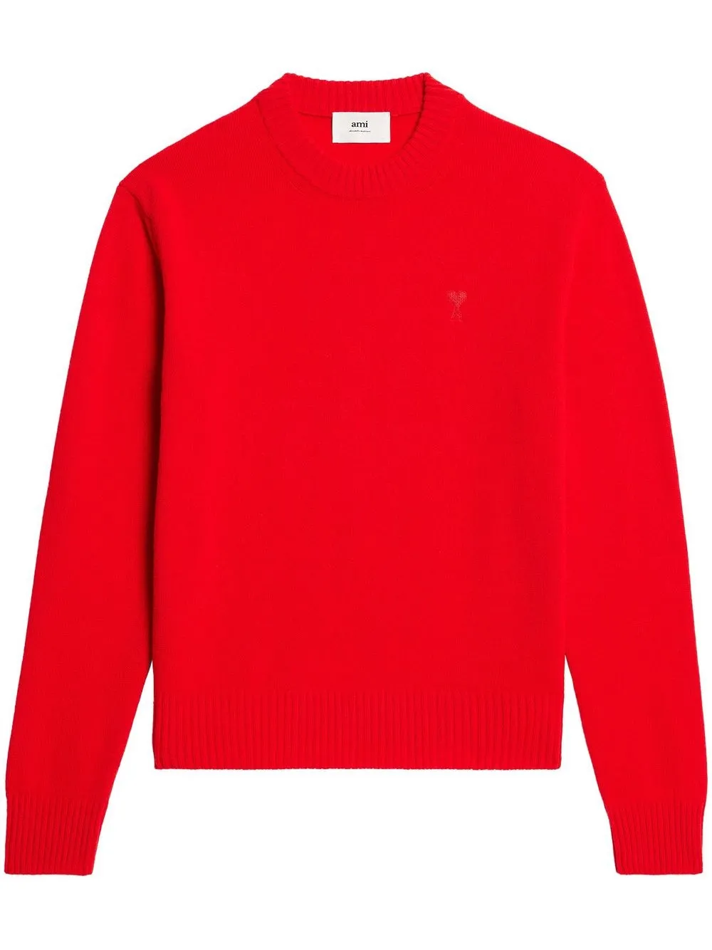 

AMI Paris embroidered-logo crew neck jumper