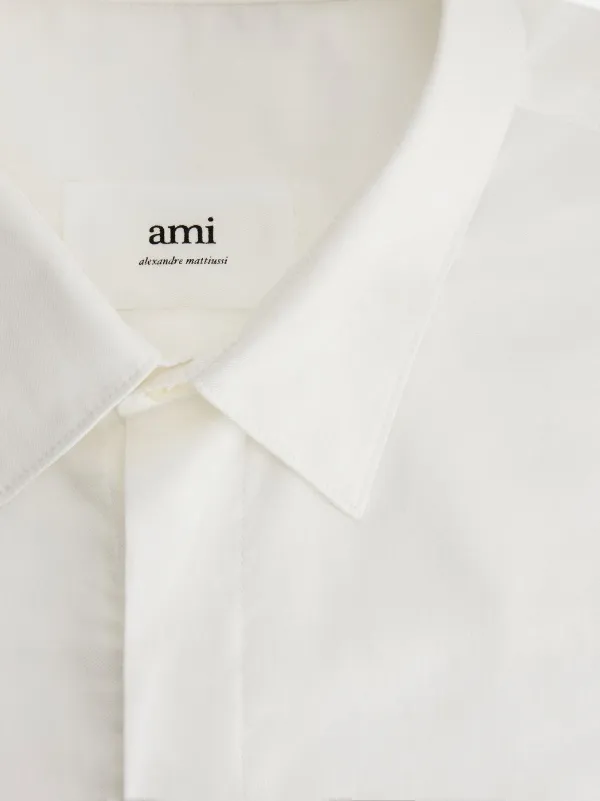 AMI｜LONG-SLEEVED SHIRTS (HIDDENG BUTTONING SHIRT (HSH12 AMI PARIS Long Sleeved Shirts for Men | MR PORTER
