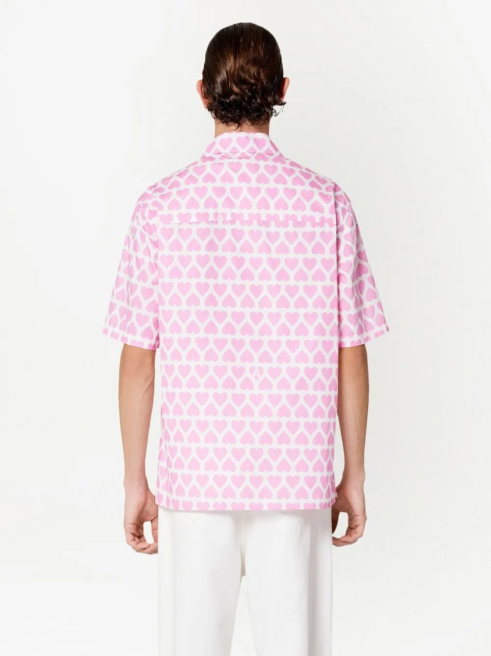 AMI Paris heart-print short-sleeve Shirt - Farfetch