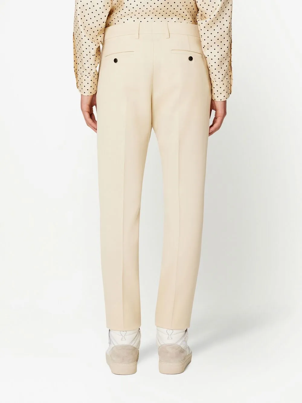 AMI Paris pressedcenter Cropped Trousers Farfetch