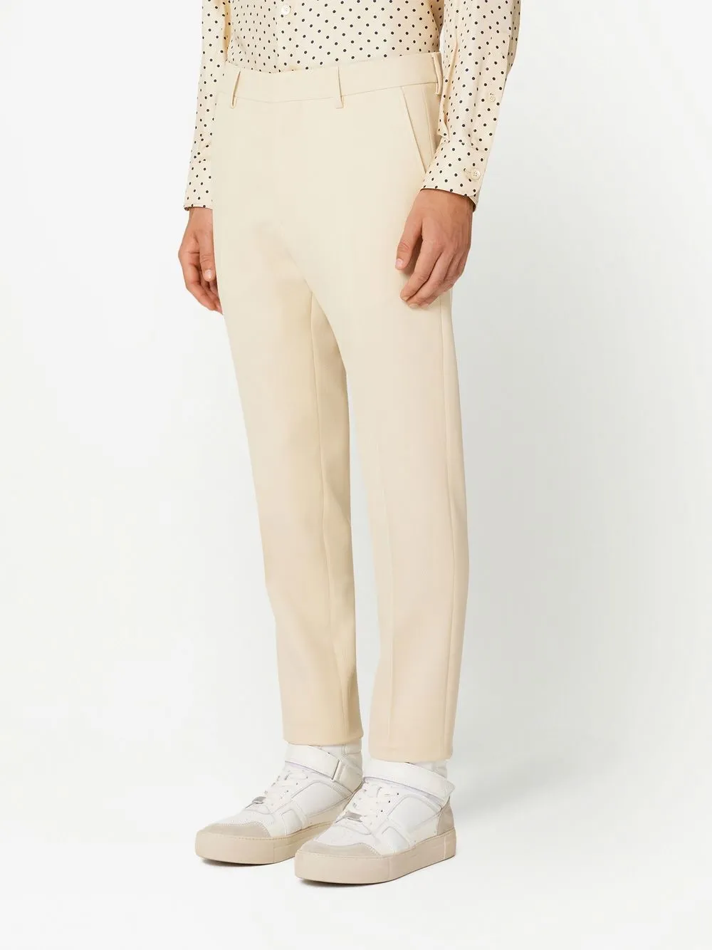 AMI Paris pressedcenter Cropped Trousers Farfetch