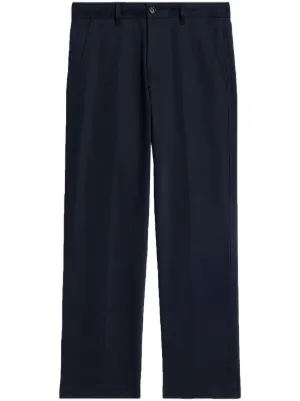 Ami Grey Slim Fit Wool Trousers, $225, oki-ni