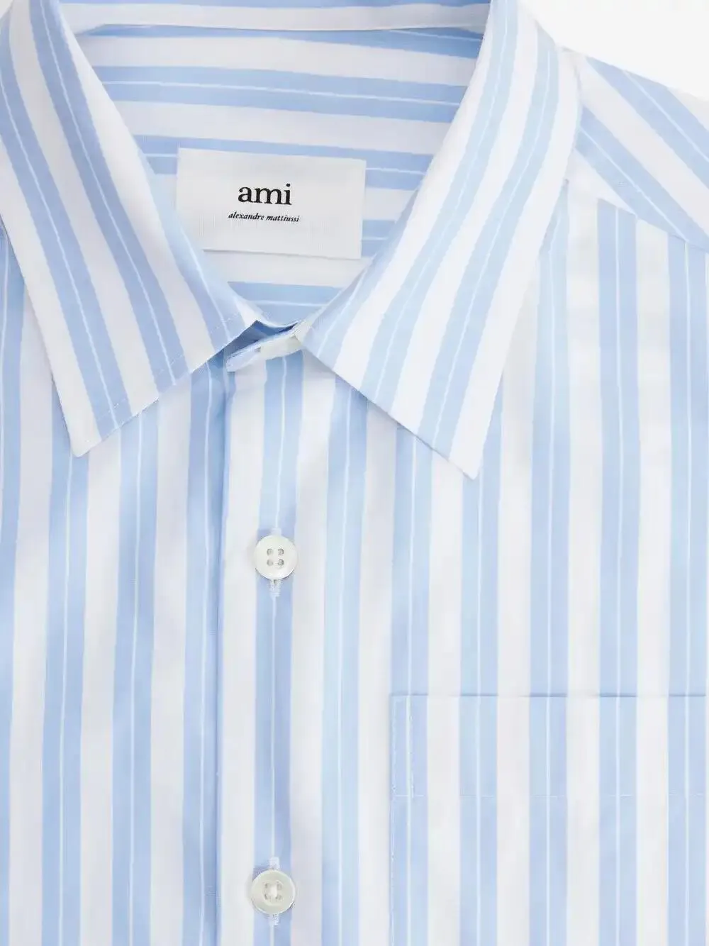 AMI Paris ストライプ シャツ | ブルー | FARFETCH JP