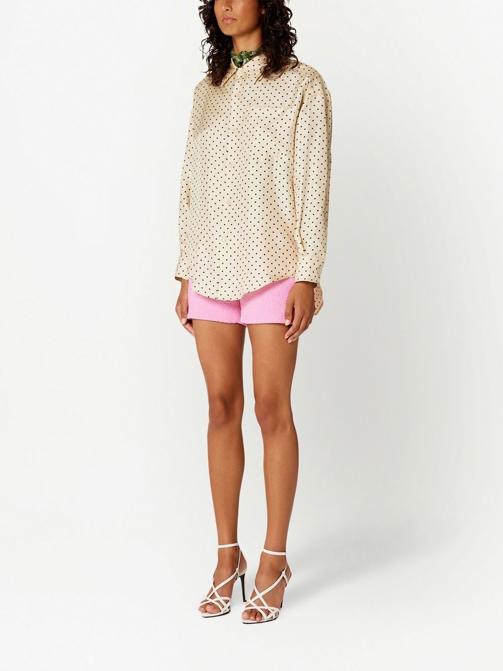 Polka Dot Shirt In Neutrals