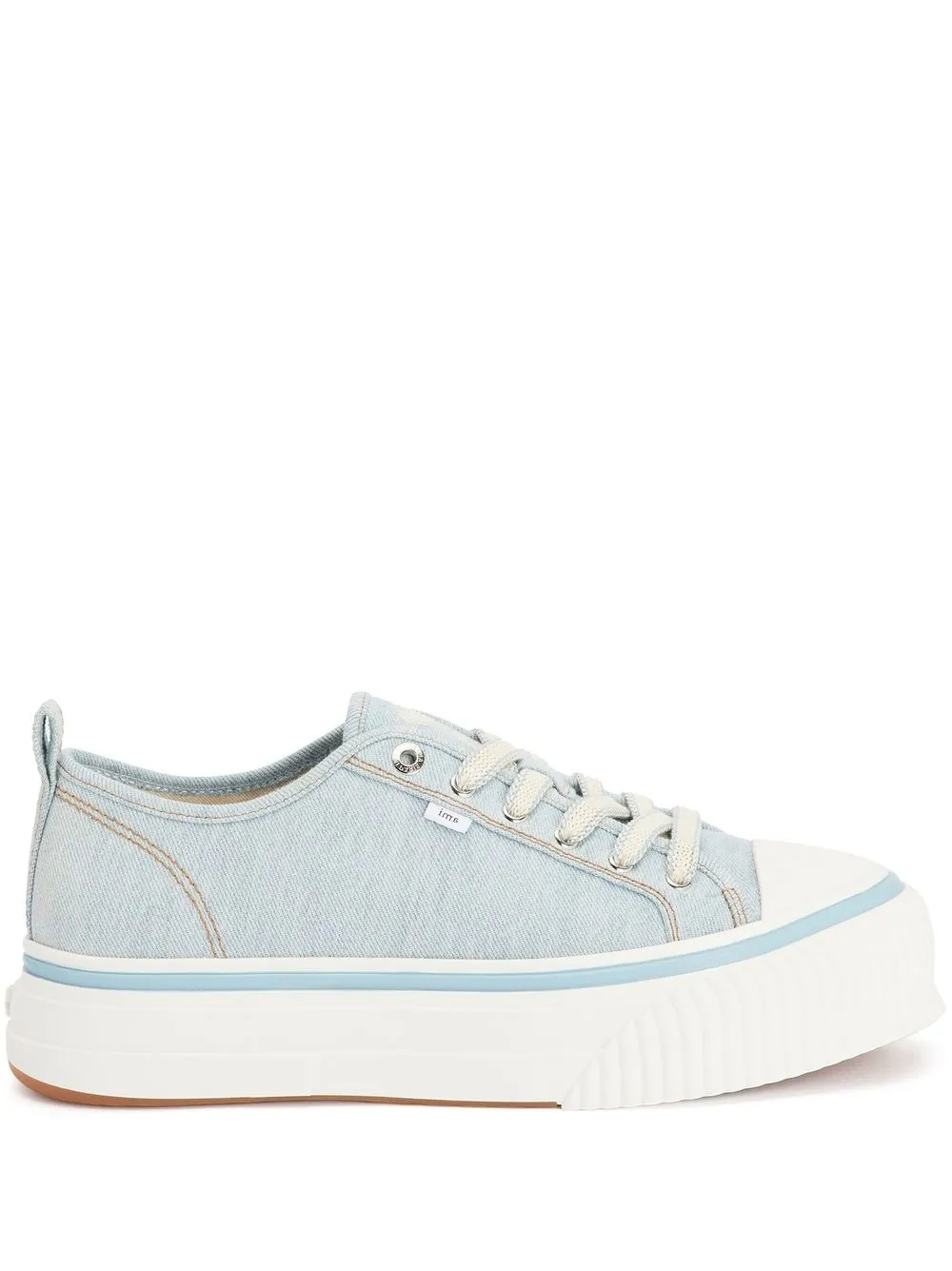 Shop Ami Alexandre Mattiussi Canvas Low-top Sneakers In Blue