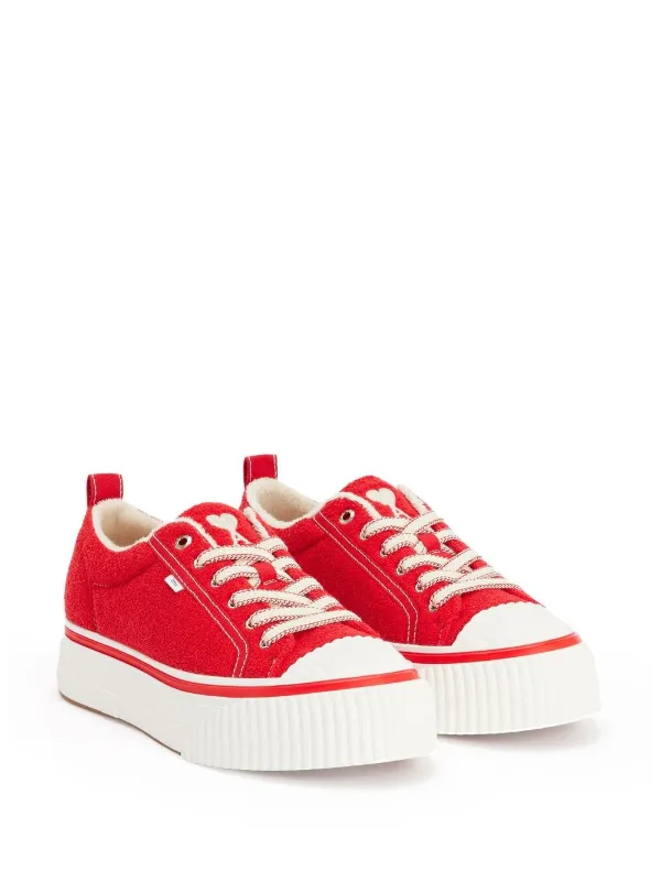 AMI Paris low-top Flatform Sneakers | Red | FARFETCH
