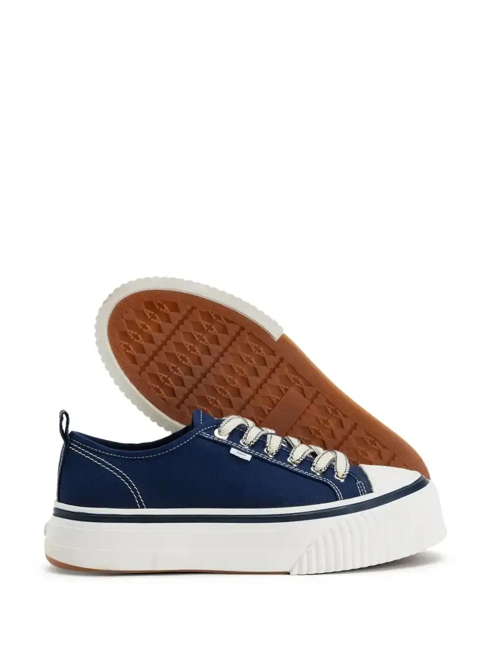 platform lace-up low-top sneakers