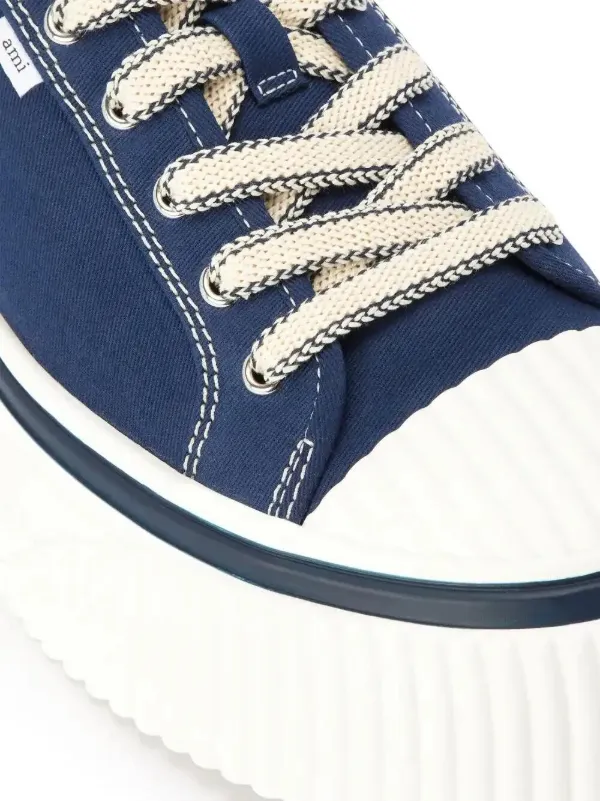 AMI Paris Platform lace-up low-top Sneakers | Blue | FARFETCH