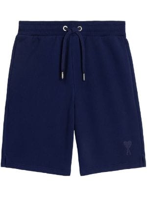AMI Paris Frayed Denim Mini Shorts - Farfetch