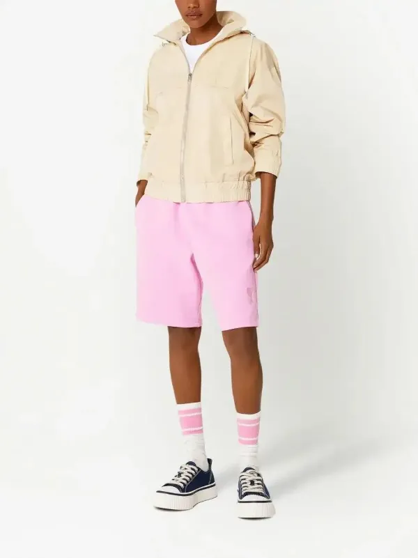 AMI Paris Ami De Coeur Track Shorts | Pink | FARFETCH
