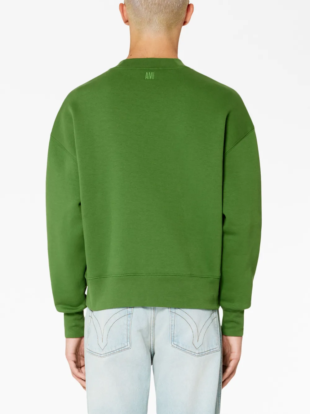 AMI ALEXANDRE MATTIUSSI CHEST EMBROIDERED-LOGO SWEATSHIRT 