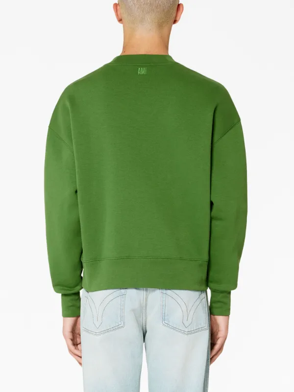 【関税込み】AMI Paris グリーン Ami de Coeur スウェットシャツ AMI Paris Ami De Coeur スウェットシャツ | グリーン | FARFETCH JP