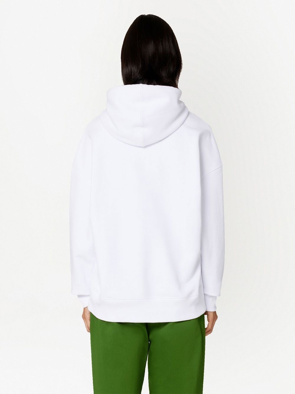 Shop Ami Alexandre Mattiussi Logo-print Drawstring Hoodie In White
