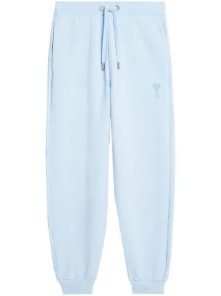 AMI Paris Ami De Coeur Cotton Track Pants | Blue | FARFETCH