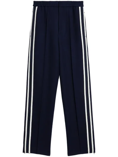 AMI Paris pantalones rectos con detalle de rayas