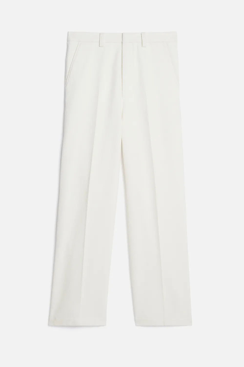 AMI ALEXANDRE MATTIUSSI LARGE FIT TROUSERS WHITE UNISEX