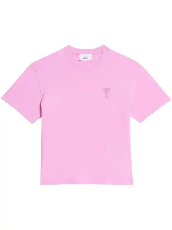 AMI Paris Ami De Coeur short-sleeve T-shirt | Pink | FARFETCH