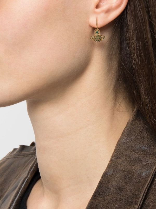 vivienne westwood orb drop earrings