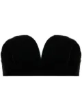 Blazé Milano Jealousy strapless velvet top - Black
