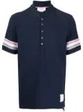Thom Browne chest logo-patch polo shirt - Blue