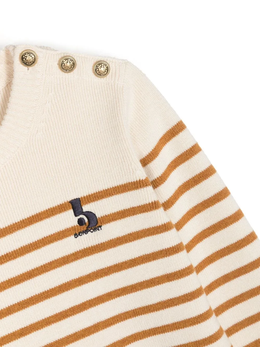 Bonpoint logo-embroidered stripe-print Jumper - Farfetch